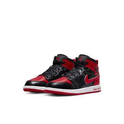 Air Jordan (ps)  1 Mid Ss 'black + Red = Bred' In Multi