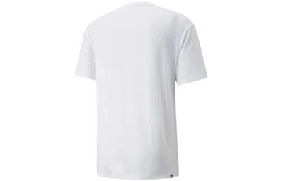 Puma Graphic Rubber Printed T-shirt 'white' In White