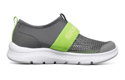 Skechers (gs)  Comfy Flex 2.0 'dark Grey Yellow' In Gray