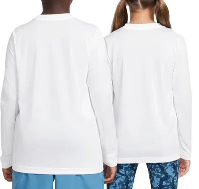 Nike (gs)  Legend Dri-fit Long-sleeve T-shirt 'white Black'