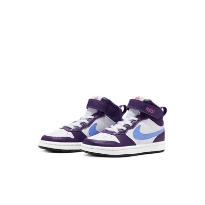 Nike (ps)  Court Borough Mid 2 'purple White Blue'
