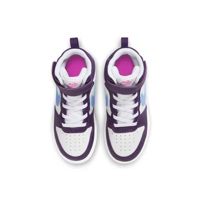 Nike (ps)  Court Borough Mid 2 'purple White Blue'