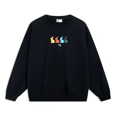 Li-ning Rijindoujin Graphic Sweatshirt 'black' In Blue