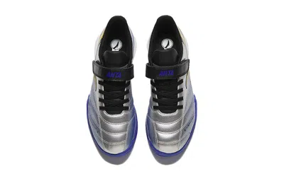 Anta (gs)  Soccer Shoes 'silver' In Blue