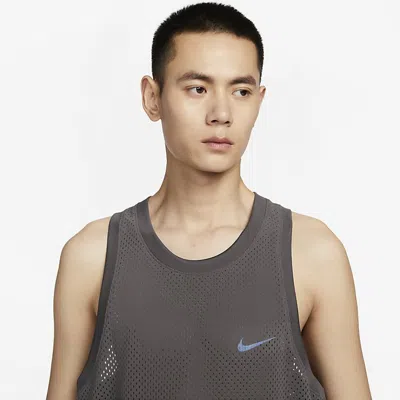 Nike Dri-fit Run Division Rise 365 Running Tank Top 'medium Ash' In Gray