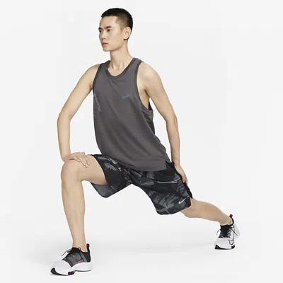 Nike Dri-fit Run Division Rise 365 Running Tank Top 'medium Ash' In Gray