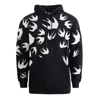 Alexander Mcqueen Contrasting Colors Pattern Loose Hoodie 'black'