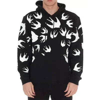 Alexander Mcqueen Contrasting Colors Pattern Loose Hoodie 'black'
