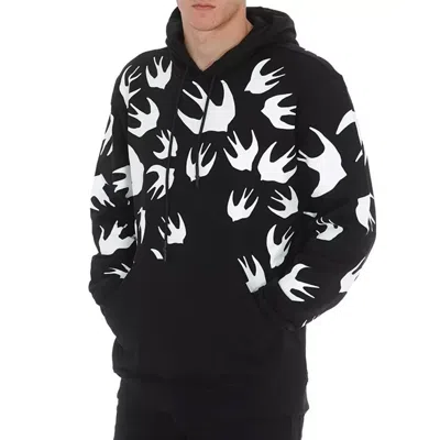 Alexander Mcqueen Contrasting Colors Pattern Loose Hoodie 'black'