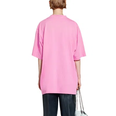 Balenciaga Caps T-shirt Boxy Fit 'pink'