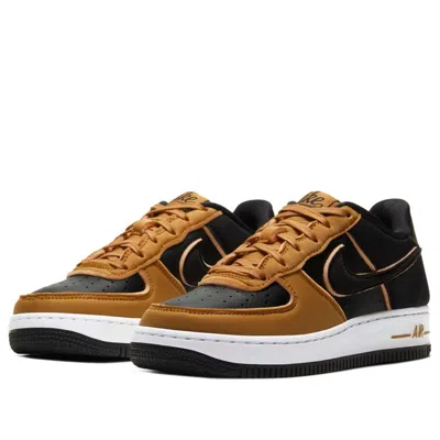 Nike (gs)  Air Force 1 Low 'black Yellow Orange' In Multi