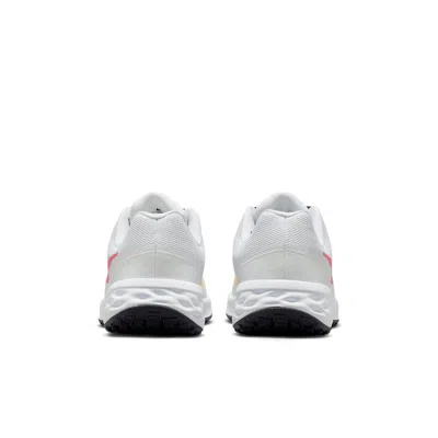 Nike (gs)  Revolution 6 Road Running Shoes 'white Gridiron Orange Sea Coral'