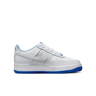 Nike (gs)  Air Force 1 Lv8 'just Stitch It - Hyper Royal' In White