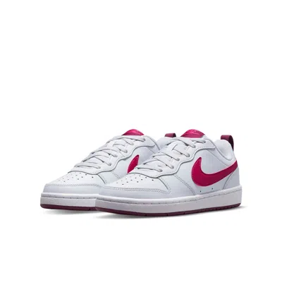 Nike (gs)  Court Borough Low 2 'pure Platinum Pink Prime' In White