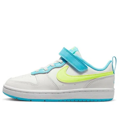 Nike (ps)  Court Borough Low 2 Psv 'white Baltic Blue Volt'