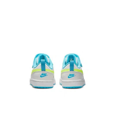 Nike (ps)  Court Borough Low 2 Psv 'white Baltic Blue Volt'
