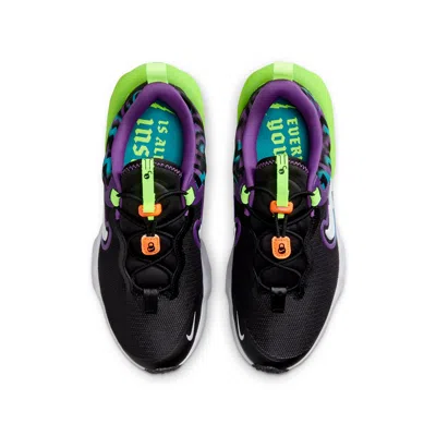 Nike (gs)  Run Flow Easy On/off Shoes 'black Teal Nebula Volt'