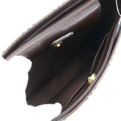 Pre-owned Burberry Black Brown Canvas Leather Shoulder Bag ()
