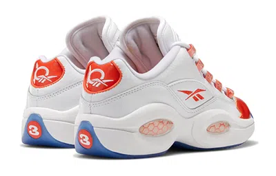 Reebok Question Patent Low J 'vivid Orange' In White