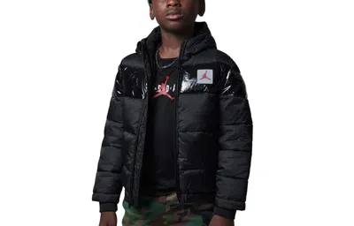 Air Jordan (gs)  Bold Stripe Puffer Jacket 'black'
