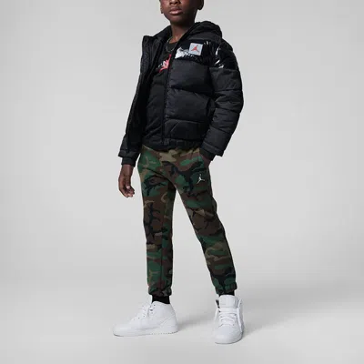 Air Jordan (gs)  Bold Stripe Puffer Jacket 'black'