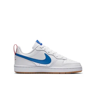 Nike (gs)  Court Borough Low 2 'white Blue Red'