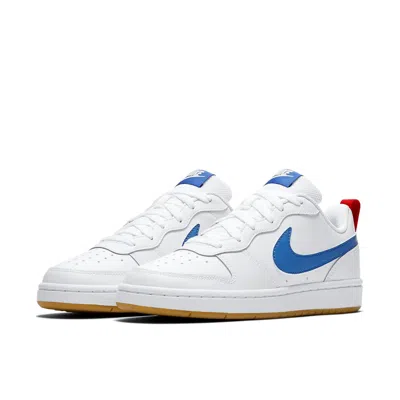 Nike (gs)  Court Borough Low 2 'white Blue Red'