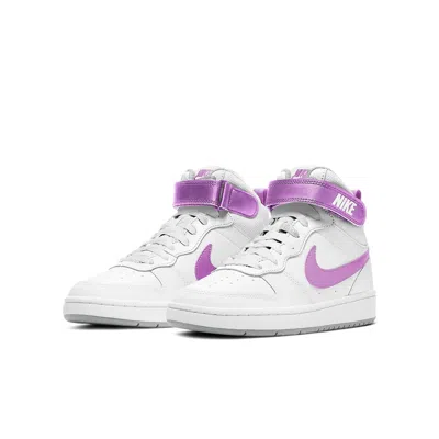 Nike (gs)  Court Borough Mid 2 'white Purple' In Multi