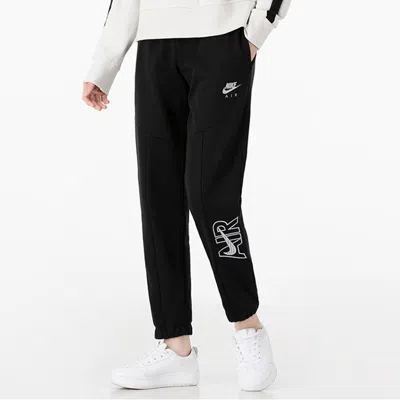Nike (gs)  Logo Alphabet Printing Lacing Sports Pants/trousers/joggers Boy Black