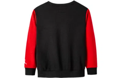 Air Jordan (gs)  Logo Printed Sweatshirt 'black Red' In Multi