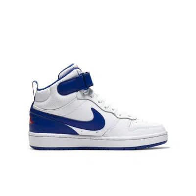 Nike (gs)  Court Borough Mid 2 'white Game Royal'