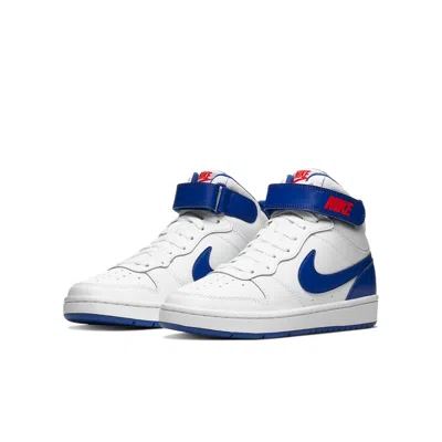 Nike (gs)  Court Borough Mid 2 'white Game Royal'
