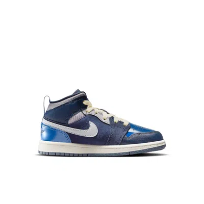 Air Jordan (ps)  1 Mid Se Craft 'inside Out - Obsidian' In Blue