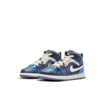 Air Jordan (ps)  1 Mid Se Craft 'inside Out - Obsidian' In Blue