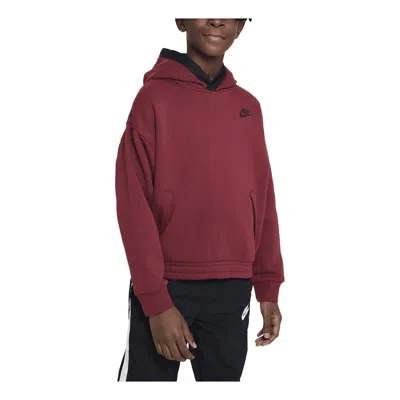 Nike (gs)  Culture Of Basketball Reversible Hoodie 'team Red' In Pink
