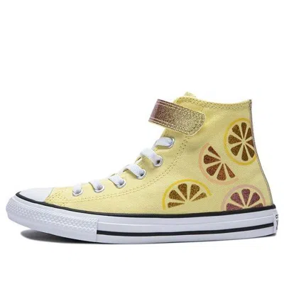 Converse (ps)  Chuck Taylor All Star Easy-on Citrus 'like Butter Doughnut Glaze And White' In Yellow