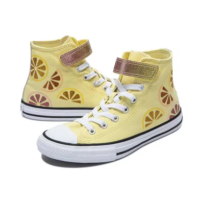 Converse (ps)  Chuck Taylor All Star Easy-on Citrus 'like Butter Doughnut Glaze And White' In Yellow