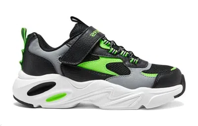 Skechers (ps)  Razor Flex 'black Solar Green' In Multi