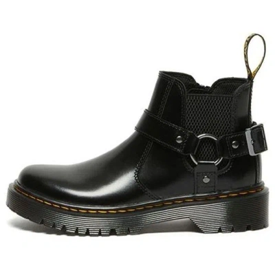 Dr. Martens (ps) Dr.martens Wincox Polished Smooth Leather Buckle Boots 'black'
