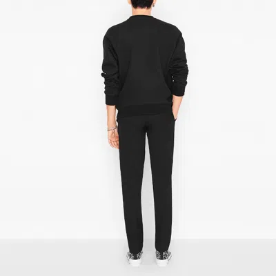 Dior Men's  Alphabet Logo Printing Round Neck Long Sleeves Black