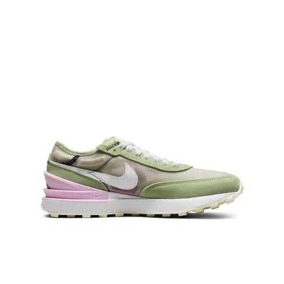 Nike (gs)  Waffle One Athleisure Casual Sports Shoe Green Pink