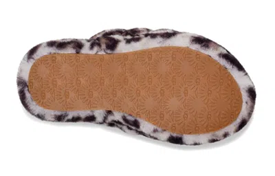 Ugg Leopard Print Fluff Yeah Sandals In Brown