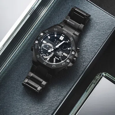 Casio Bluetooth Waterproof Edifice Sports Sapphire Crystal Solar Powered Mens Black Analog/digital C