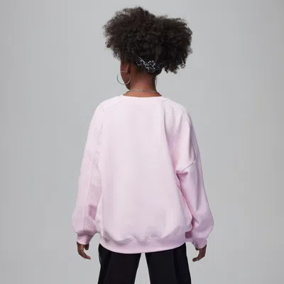 Air Jordan (gs)  Soft Touch Mixed Logo Sweatshirt 'purple' In Pink