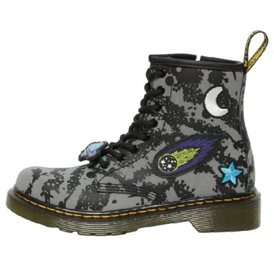 Dr. Martens' (ps) Dr.martens 1460 Space Hydro Leather Lace Up Boots 'black Grey  Hydro Leather'