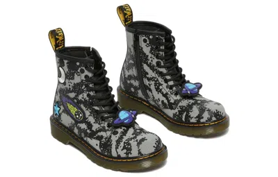 Dr. Martens' (ps) Dr.martens 1460 Space Hydro Leather Lace Up Boots 'black Grey  Hydro Leather'