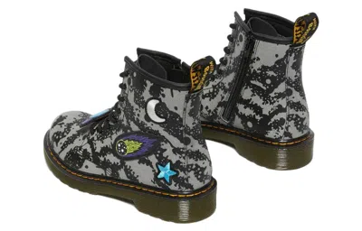 Dr. Martens' (ps) Dr.martens 1460 Space Hydro Leather Lace Up Boots 'black Grey  Hydro Leather'