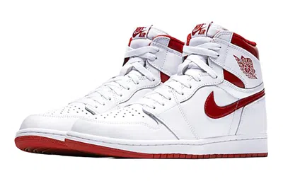 Air Jordan (gs)  1 Retro High Og 'metallic Red' In White