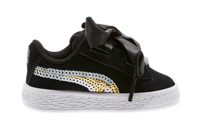 Puma (ps)  Suede Heart Trailblazer In Black