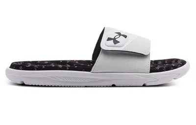Under Armour Mercenary 12 Slide 'white Black' In Gray